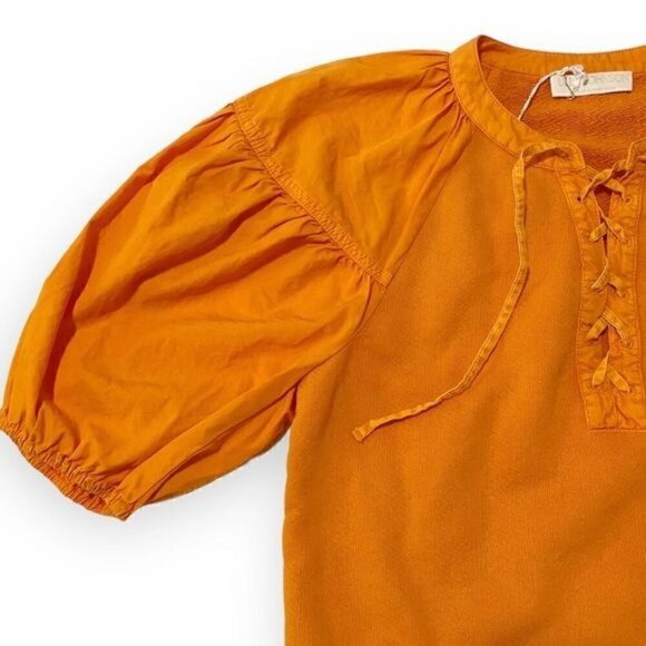 Ulla Johnson James bell-sleeve cotton top in marigold, Size S, New with tag - Picture 9 of 14